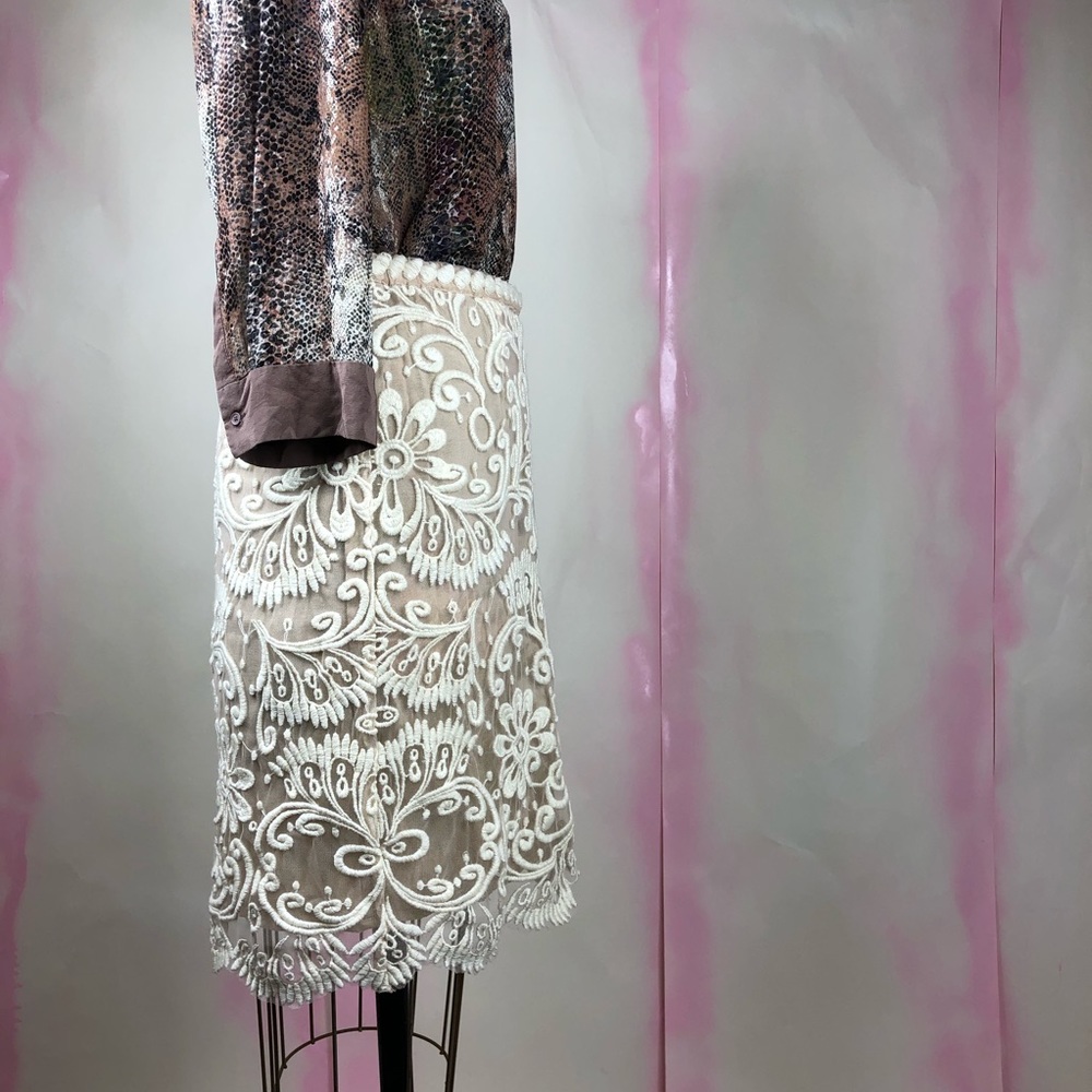 SALE Yoana Baraschi Lace Pencil Skirt Scalloped - Picture 4 of 8